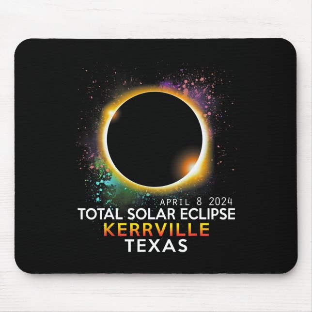 Texas Totality Total Solar Eclipse April 8 2024  Mouse Pad (Front)