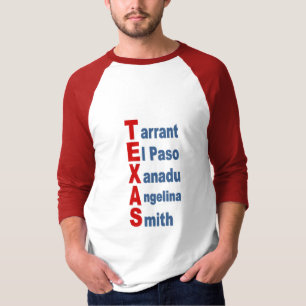 TEXAS TOURISM White Raglan T-shirt