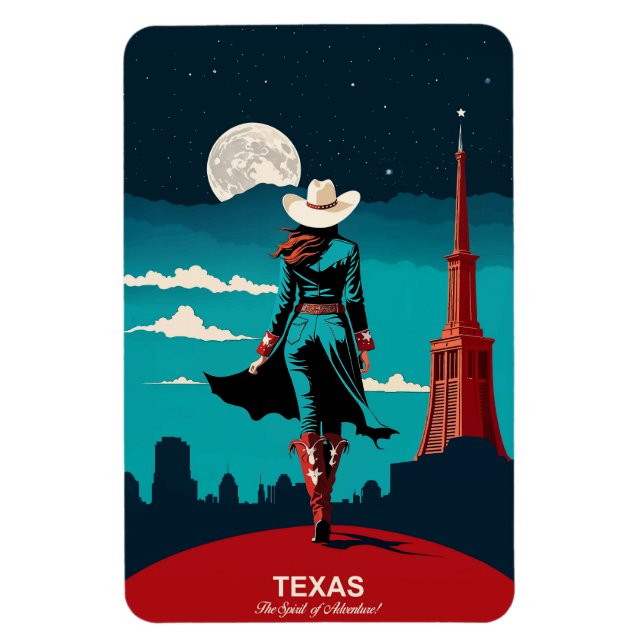 Texas Travel: The Spirit of Adventure Flexible Magnet (Vertical)