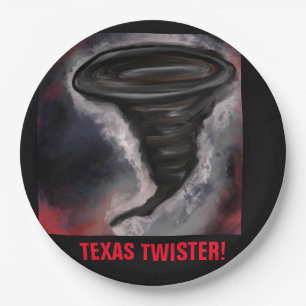 TEXAS TWISTER PAPER PLATE