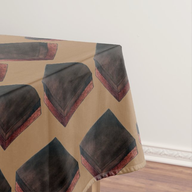 Texas TX Chocolate Sheet Cake Texan Food Dessert Tablecloth (In Situ)