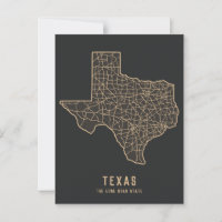 Texas US State road map - the Lone star state map
