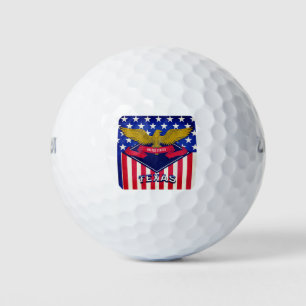 Texas USA Flag Golf Balls