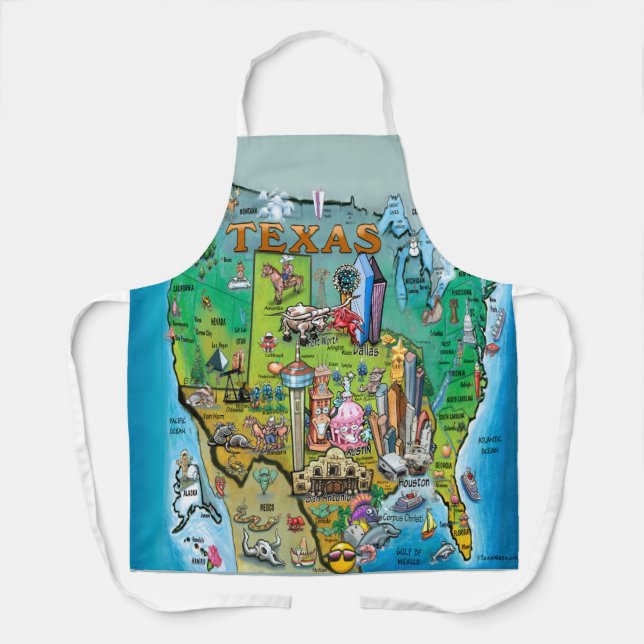 Texas USA Map Apron (Front)