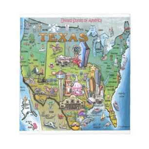Texas USA Map Notepad