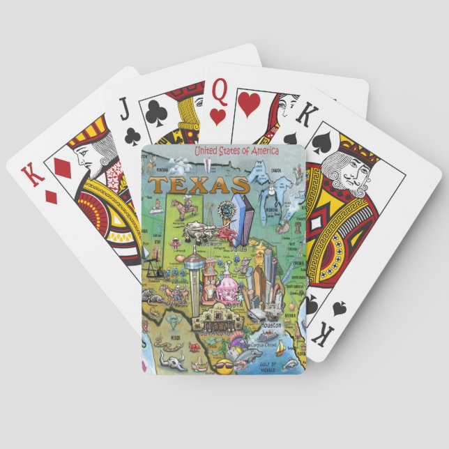Texas USA Map Playing Cards (Back)