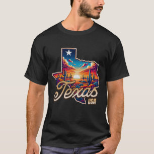 Texas USA Retro Sunset Desert T-Shirt
