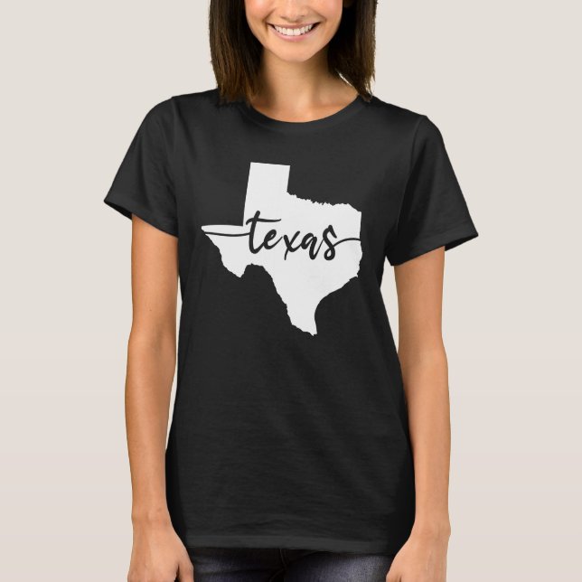 Texas USA State Map T-Shirt (Front)