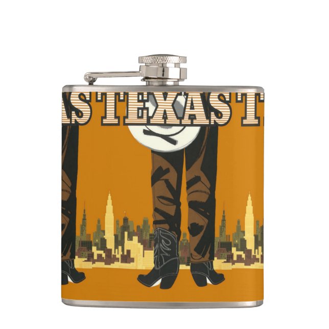 Texas USA Vintage Travel flask (Front)