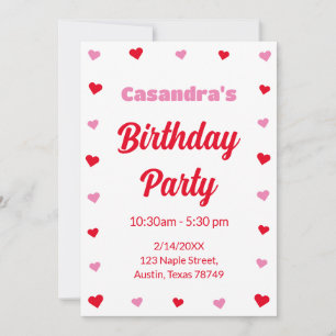 Texas Valentines Day Editable Party Invitation