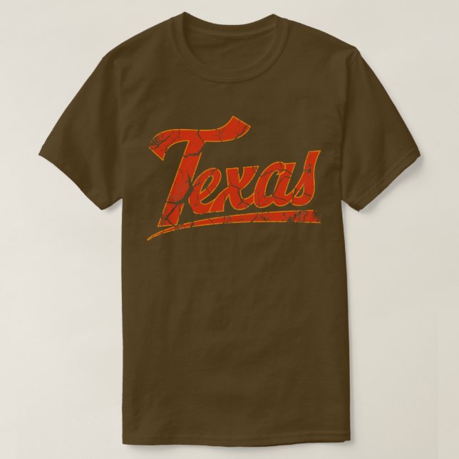 Texas Vintage Text T-Shirt (Design Front)