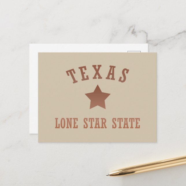 Texas vintage the lone star state holiday postcard (Front/Back In Situ)