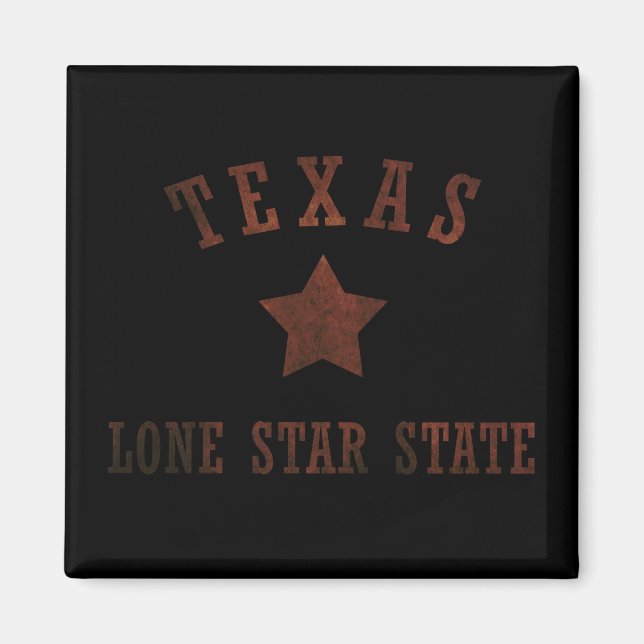 Texas vintage the lone star state magnet (Front)