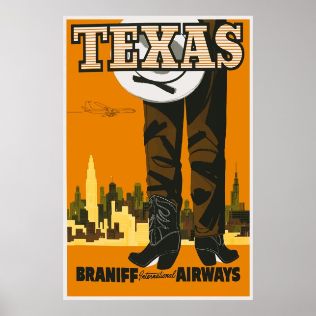 Texas Vintage Travel Poster (Front)