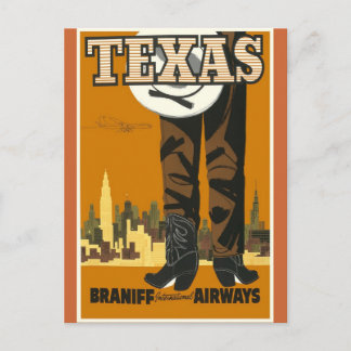 Texas - Vintage Travel Poster Art Postcard