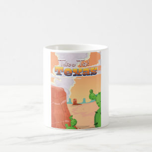 Texas Vintage Travel Poster Coffee Mug