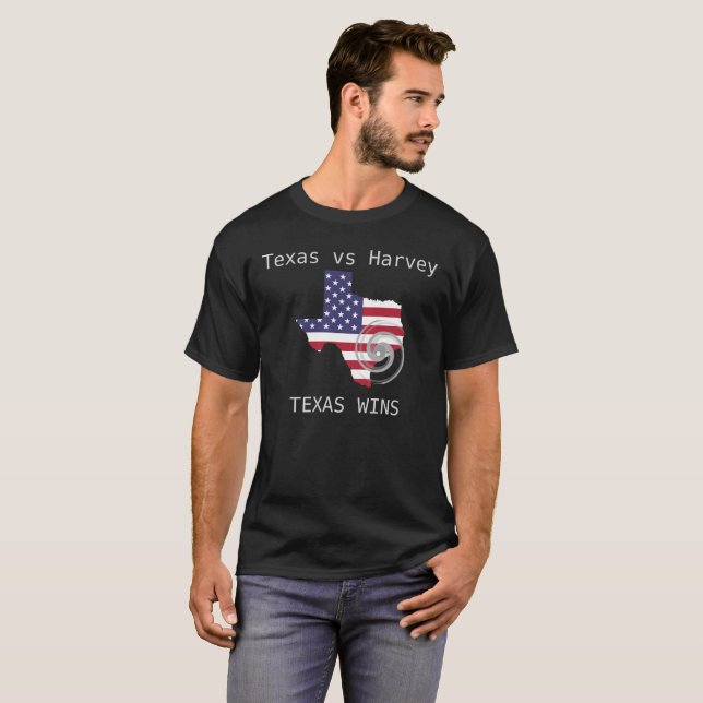 Texas vs Harvey, Texas Wins T-Shirt (Front Full)