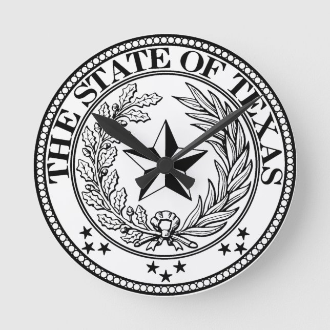 Texas Wall Clock White (Front)