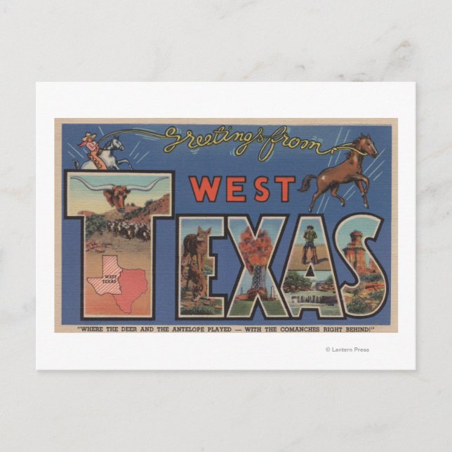Texas (Western)Large Letter Scenes Postcard (Front)