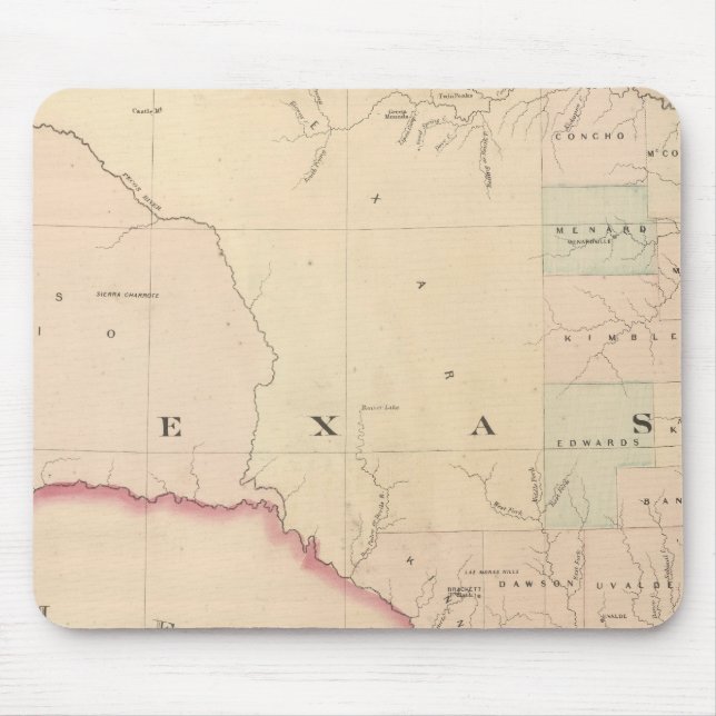 Texas, Western Portion Mouse Pad (Front)