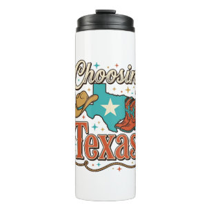 Texas Western Vintage Cowgirl Graphic T-Shirt Desi Thermal Tumbler