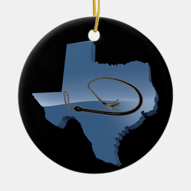 TEXAS WHIP CERAMIC TREE DECORATION (Front)