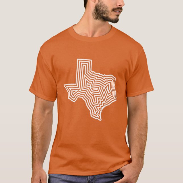 Texas White Burst Tee (Front)
