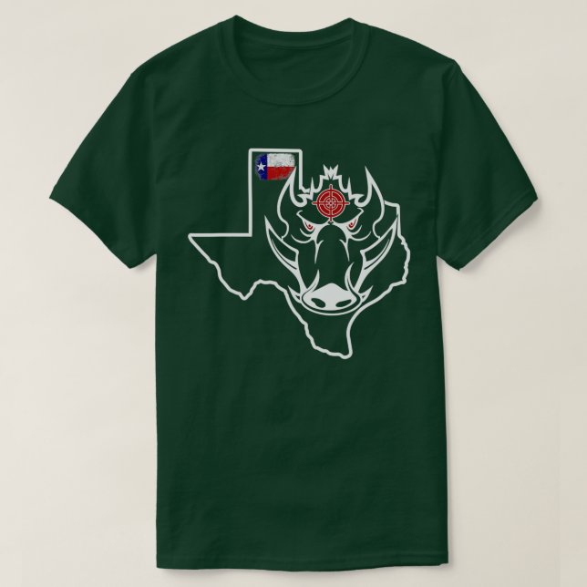 Texas Wild Boar Javelina Wild Hog T-Shirt (Design Front)