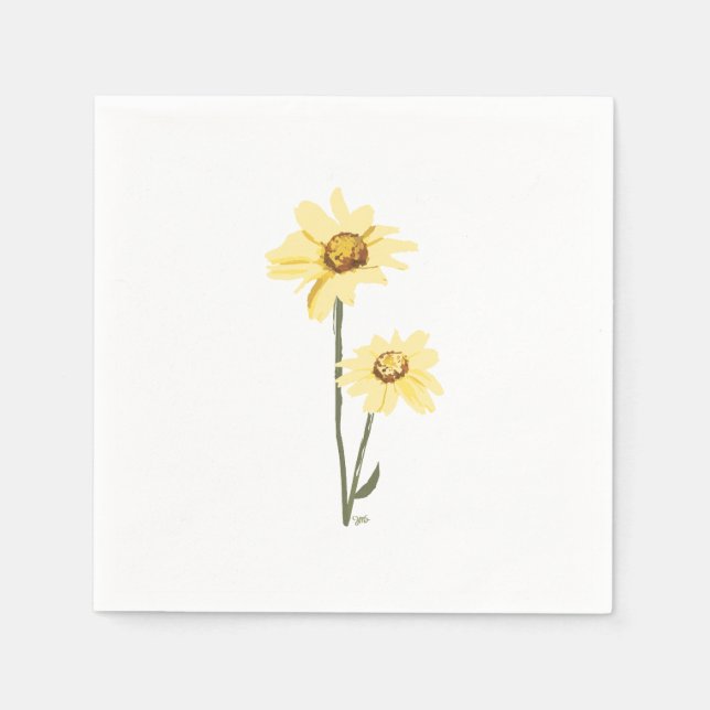 Texas Wild Flowers – Sunflower, yellow Napkin (Front)