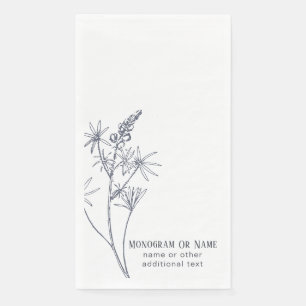 Texas Wildflower Bluebonnet Family Name Business Napkin