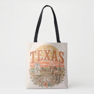 Texas Wildflower Highway Adventure Style Tote Bag