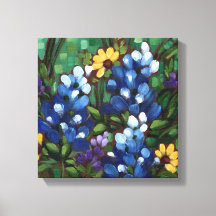 "Texas Wildflowers - Bluebonnets" Canvas Print