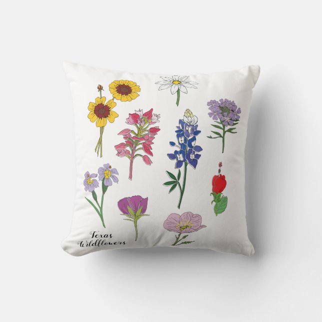 Texas Wildflowers Cushion (Front)