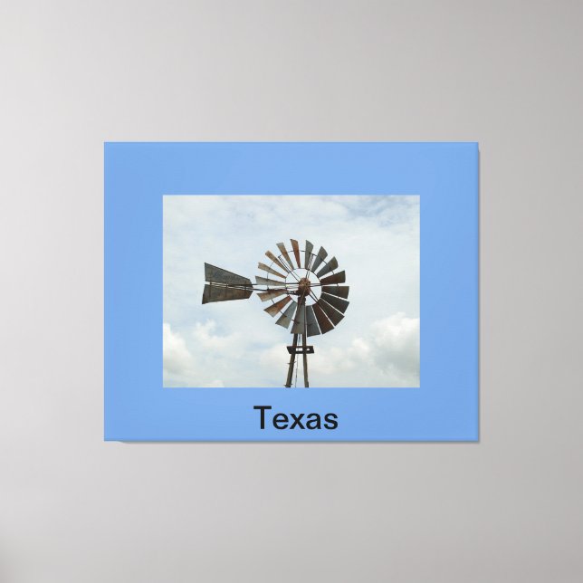 Texas Windmill Canvas Print (Front)