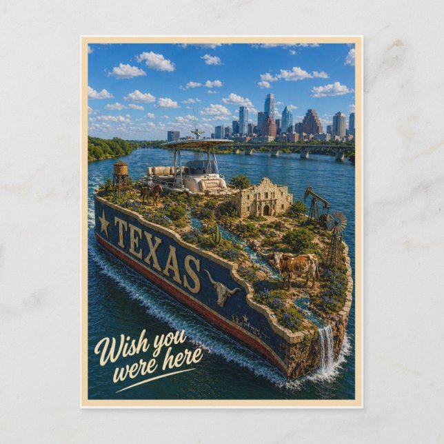Texas | Wish You Were Here | State Series Postcard (Front)