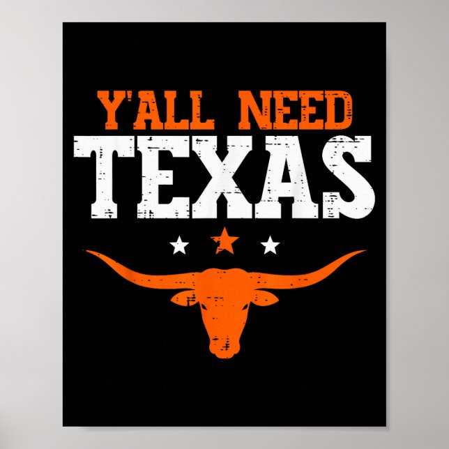 Texas Women Kids Men Boys Girls Youth Teen  Poster (Front)