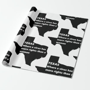 texas womens rights covid black wrapping paper