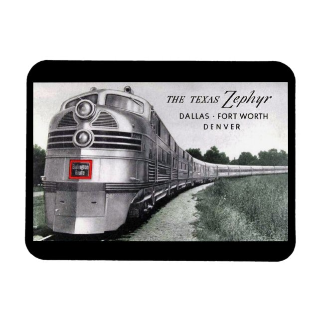 Texas Zephyr Train Vintage  Magnet (Horizontal)