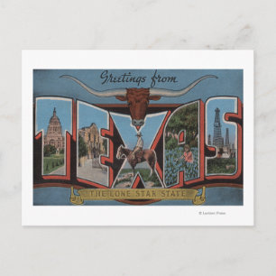 TexasLarge Letter Scenes Postcard