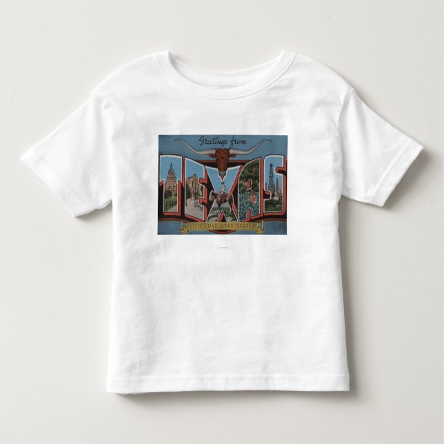 TexasLarge Letter Scenes Toddler T-Shirt (Front)