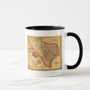 TexasPanoramic Map Mug