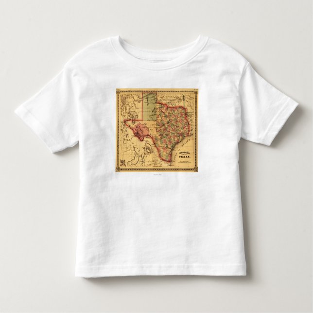 TexasPanoramic Map Toddler T-Shirt (Front)