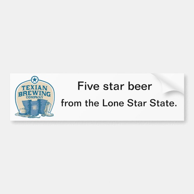 Texian Brewing Co Bumper Sticker (Front)