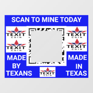 TeXit Coin Cobalt QR Code with TeXit Coin logo
