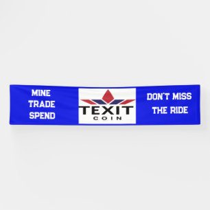 TeXit Coin Logo 2.5' x 12' Banner
