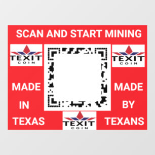 TeXit Coin QR Code 24" x 30"