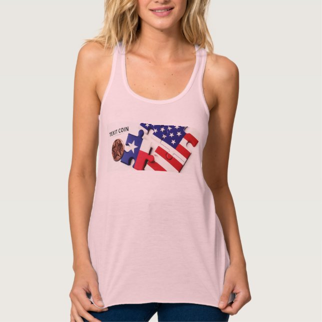 TeXit Coin Women's Pink  Singlet (Front)