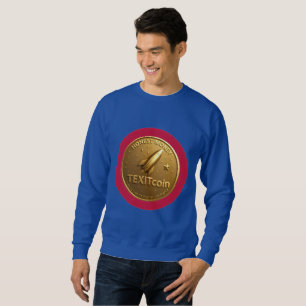 TexitCoin Official Logo On Back Coin on Front Sweatshirt