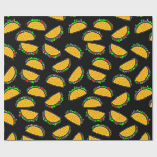 texmex black taco tuesday mexican food wrapping paper