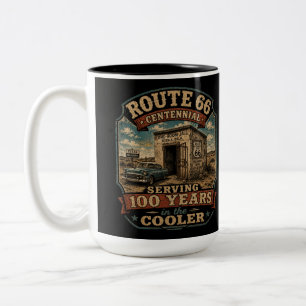 Texola Jail Route 66 Centennial Coffee Two-Tone Coffee Mug